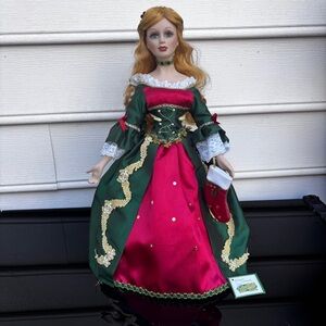 Christmas Porcelain Doll (FC16-4 A0257) Collections Etc. Brand